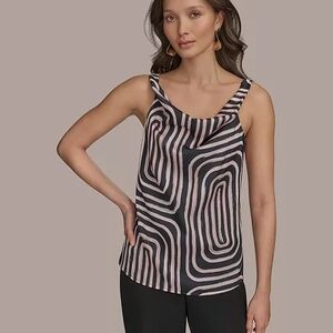 Donna Karan Black and Pink Camisole
